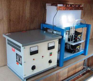 An electrowinning pilot plant for the recovery of copper from an ore body in Israel.